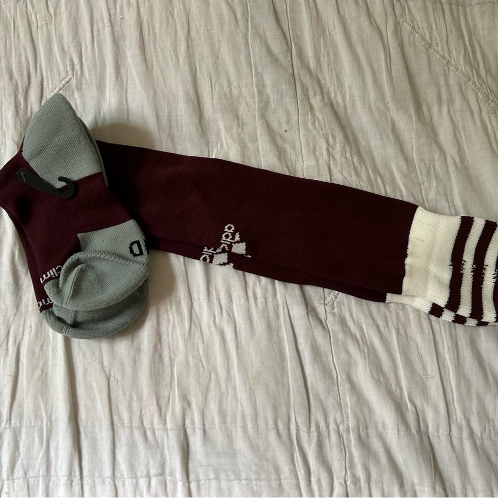 Adidas New Climalite Burgundy Soccer Socks